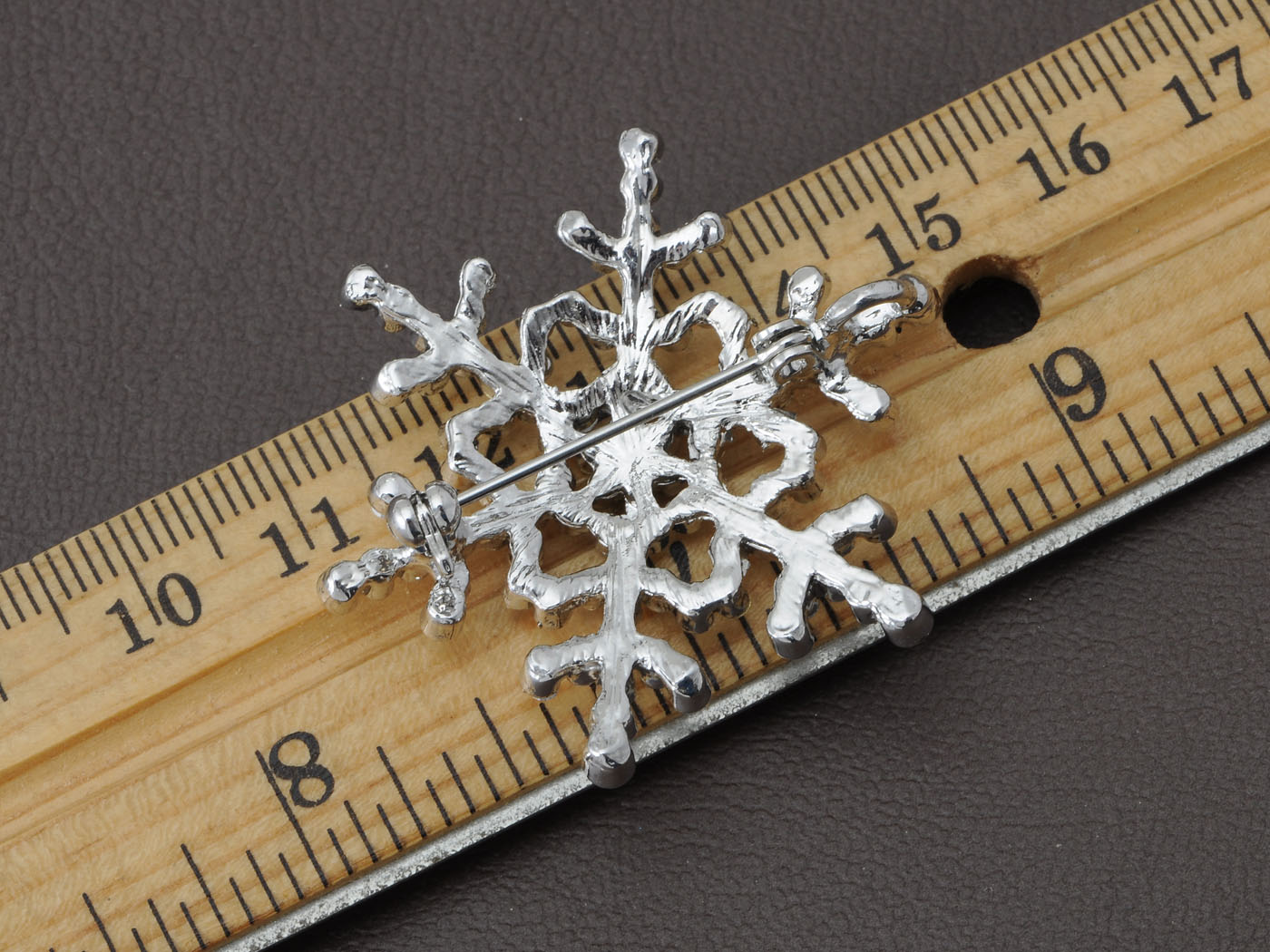 Winter Holiday Snowflake Brooch Pin