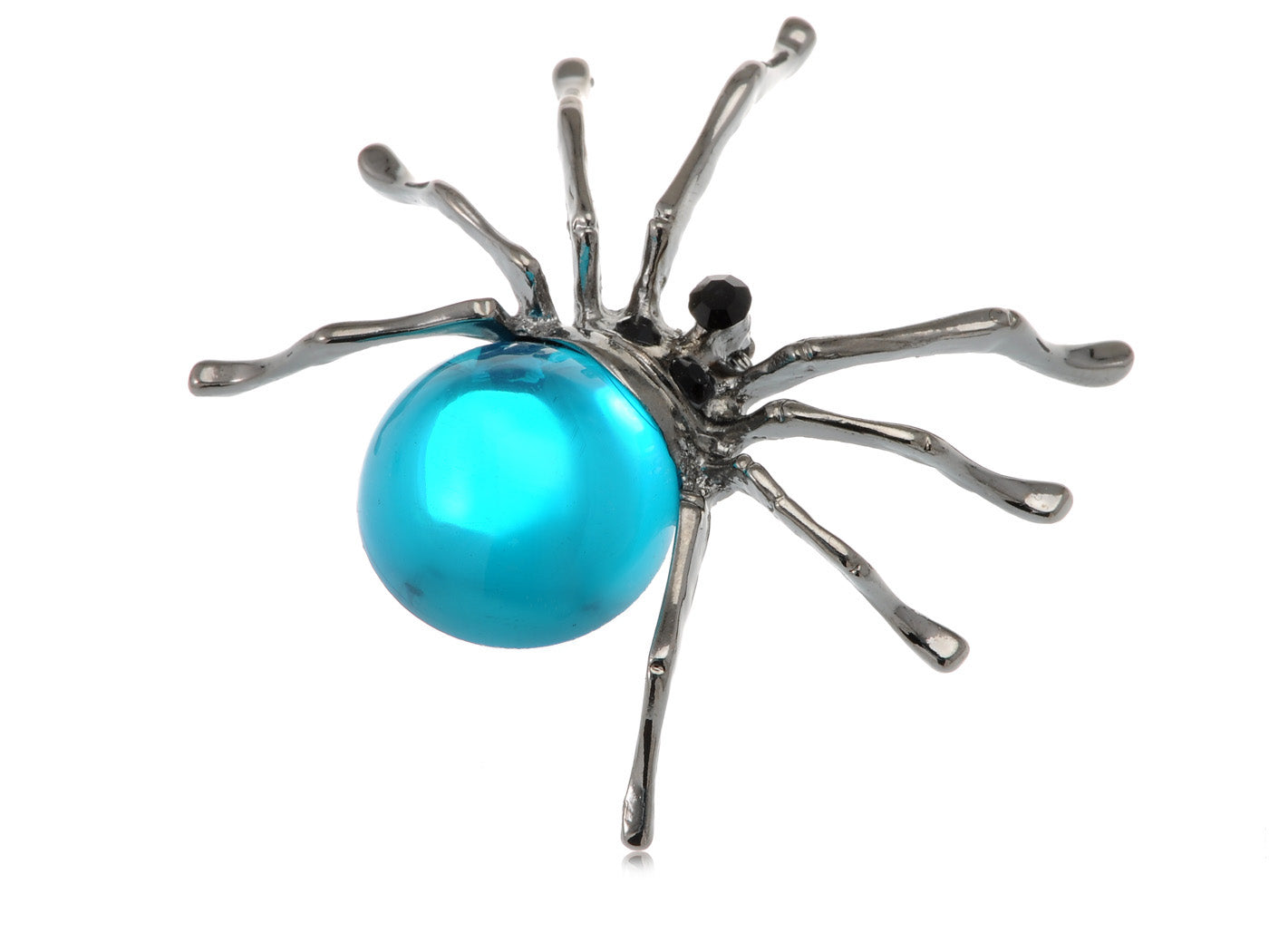 Gun Fat Beaded Body Tarantula Spider Pin Brooch