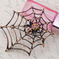 Copper Light Topaz Colored Antique Spider Web Brooch Pin