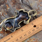 Antique Crouching Tiger Animal Brass Pin Brooch