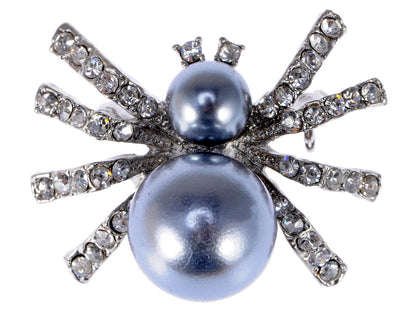 Petite Pearl Opaque Spider Queen Insect Pin Brooch