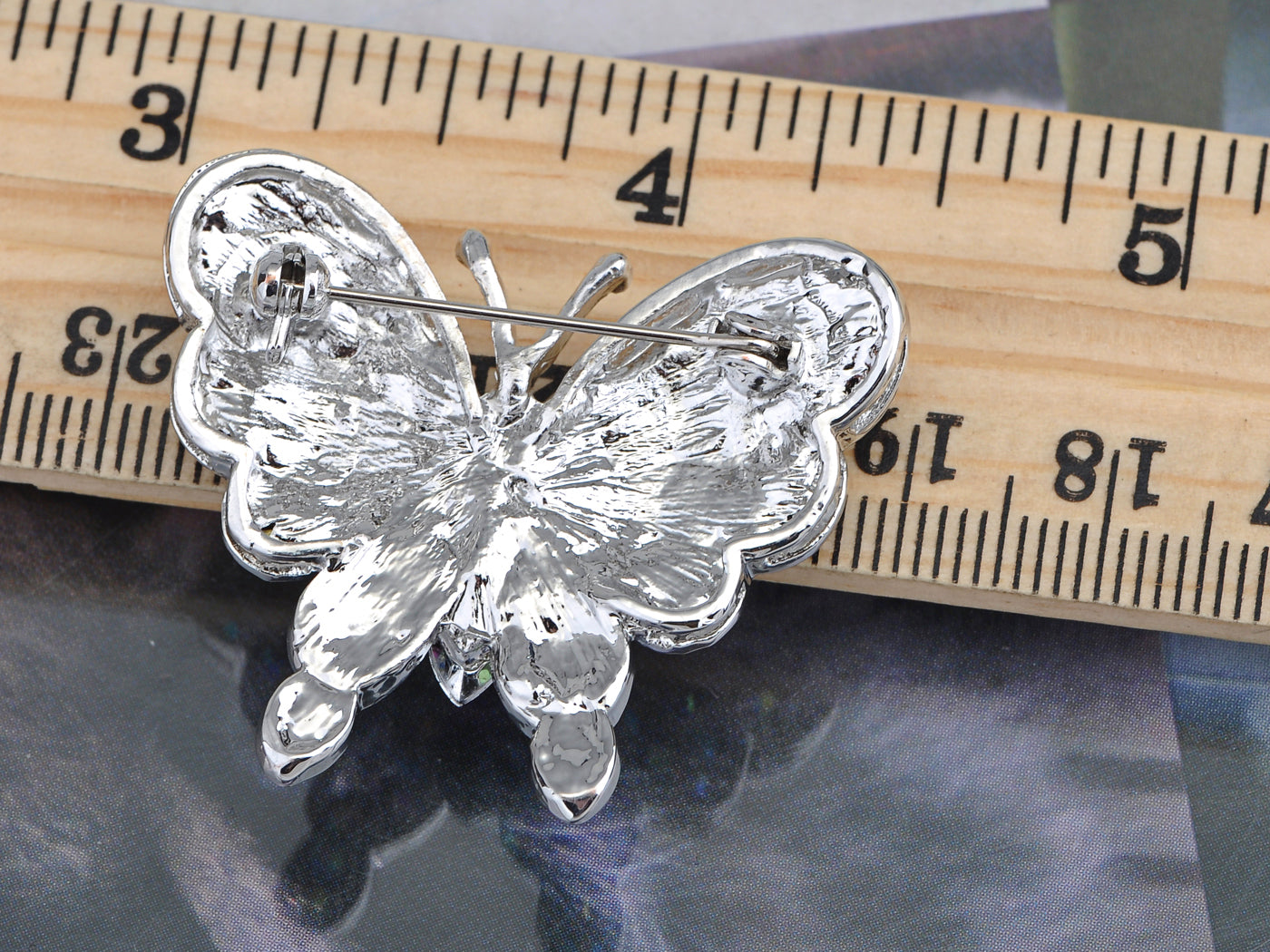 Iridescent Butterfly Insect Brooch Pin