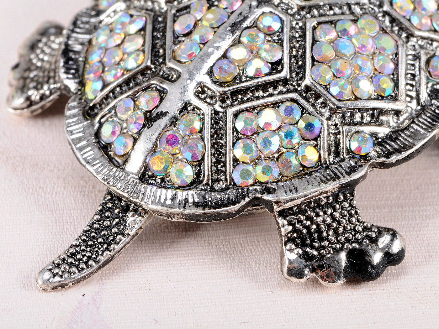 Iridescent Colored Turtle Tortoise Brooch Pin