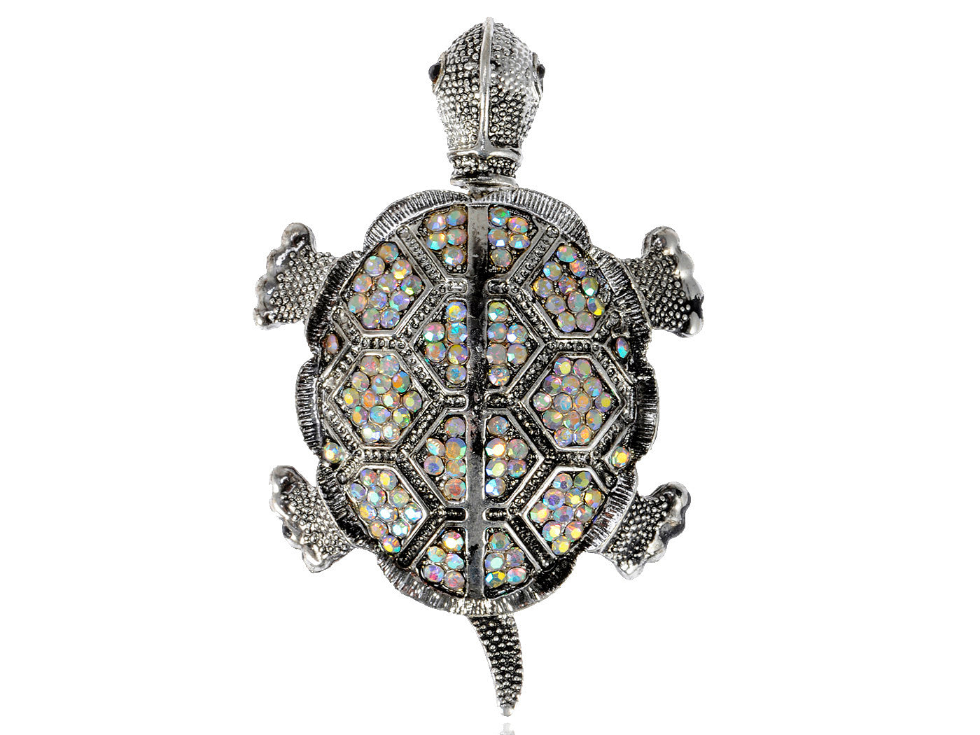 Iridescent Colored Turtle Tortoise Brooch Pin