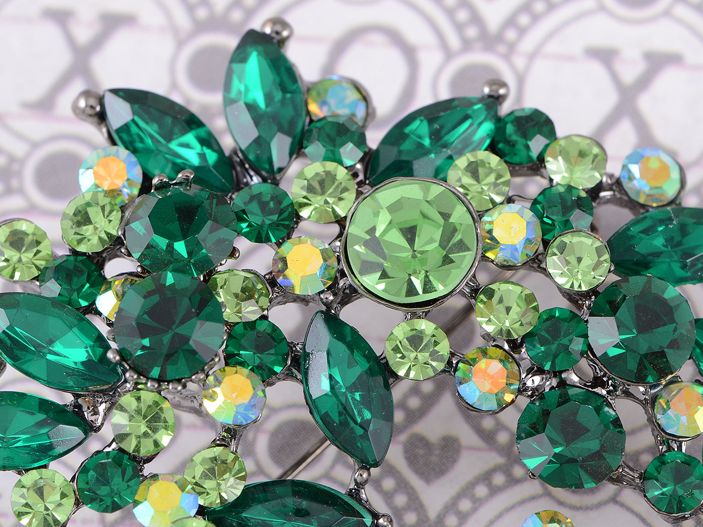 Violet Lavender Purple Floral Wreath Brooch Pin - ALILANG.COM