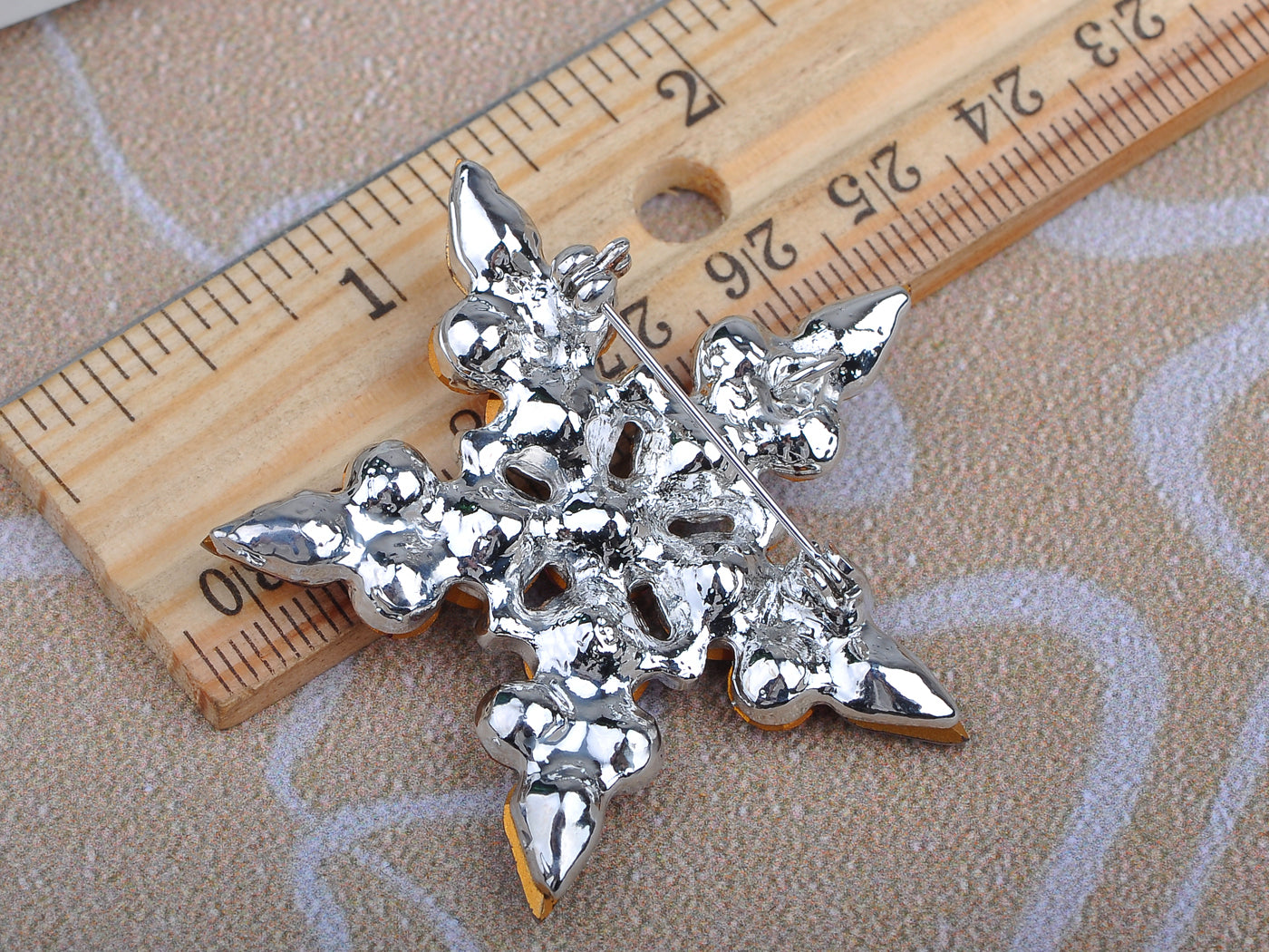 Amethyst Five Point Star Symbol Necklace Pendant Pin Brooch