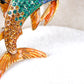 Elements Orange Painted Jumping Swordfish Pin Brooch