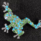 Vintage Reproduction Amethyst Jumping Frog Pin Brooch