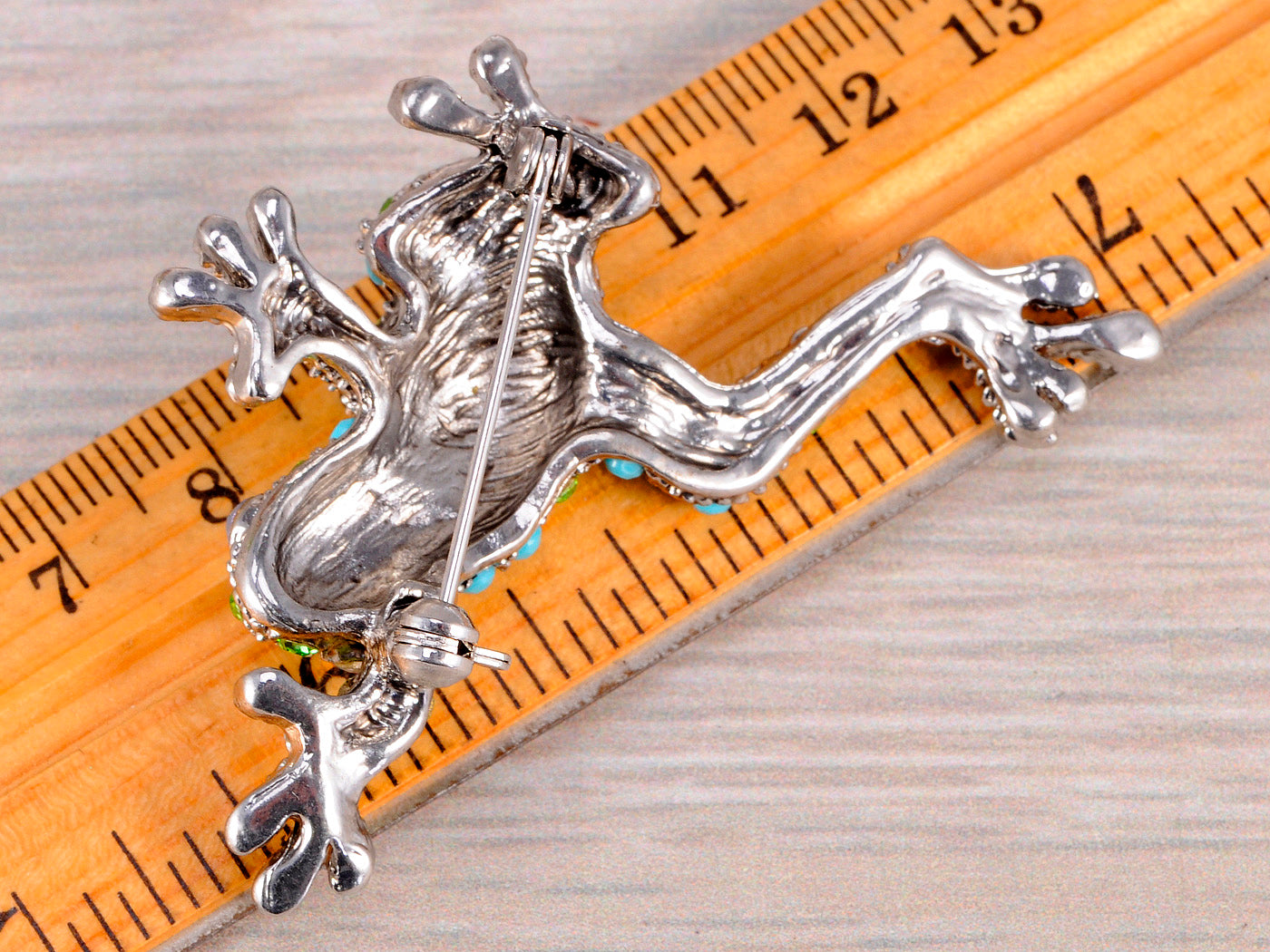 Vintage Reproduction Amethyst Jumping Frog Pin Brooch
