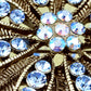 Elements Out Of This World Blue Poinsettia Flower Pin Brooch