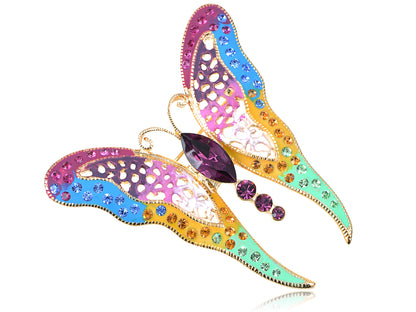 Multicolored Pastel Spring Butterfly Brooch Pin