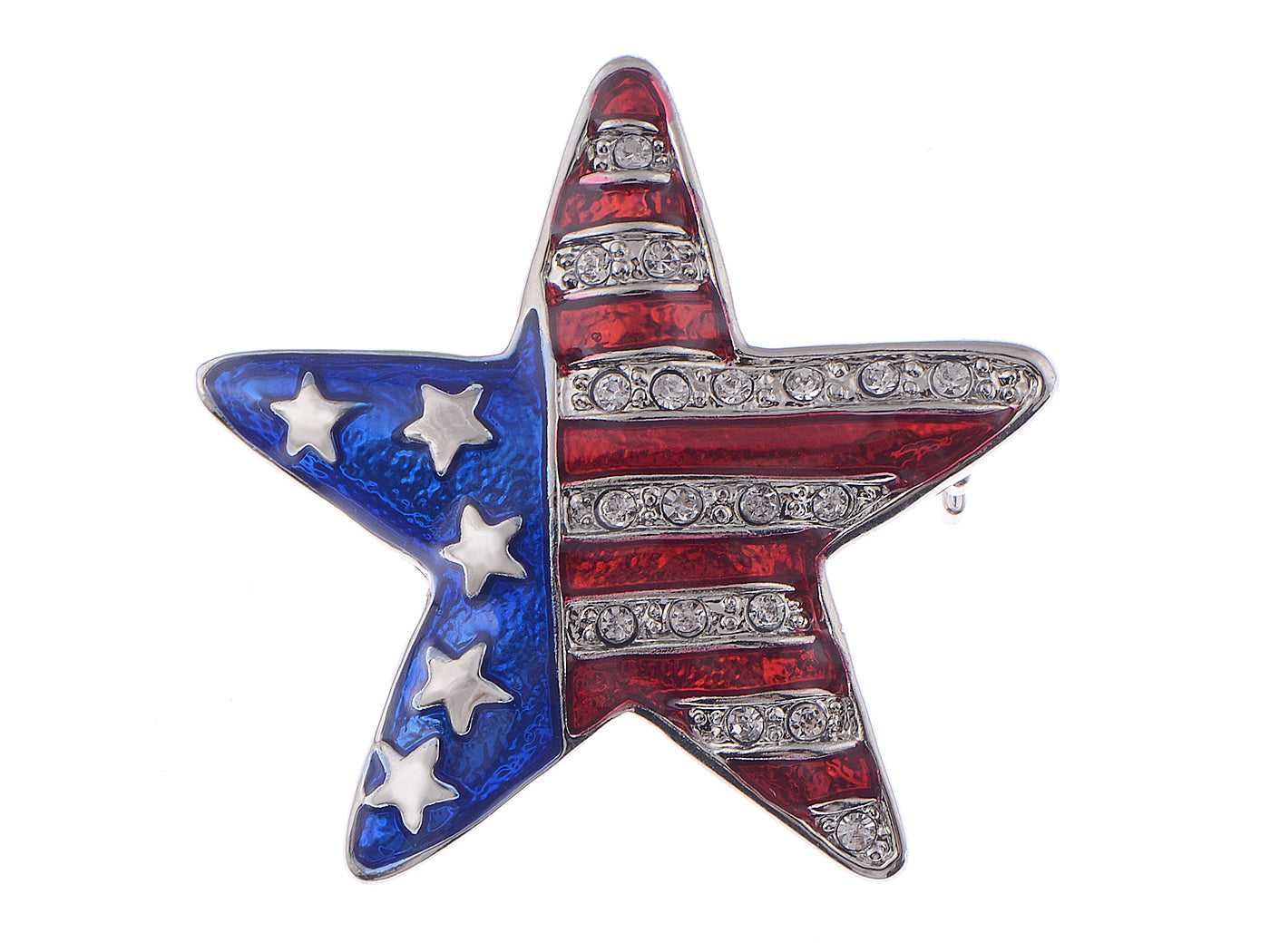 4th Of July American USA Flag Pin Brooch