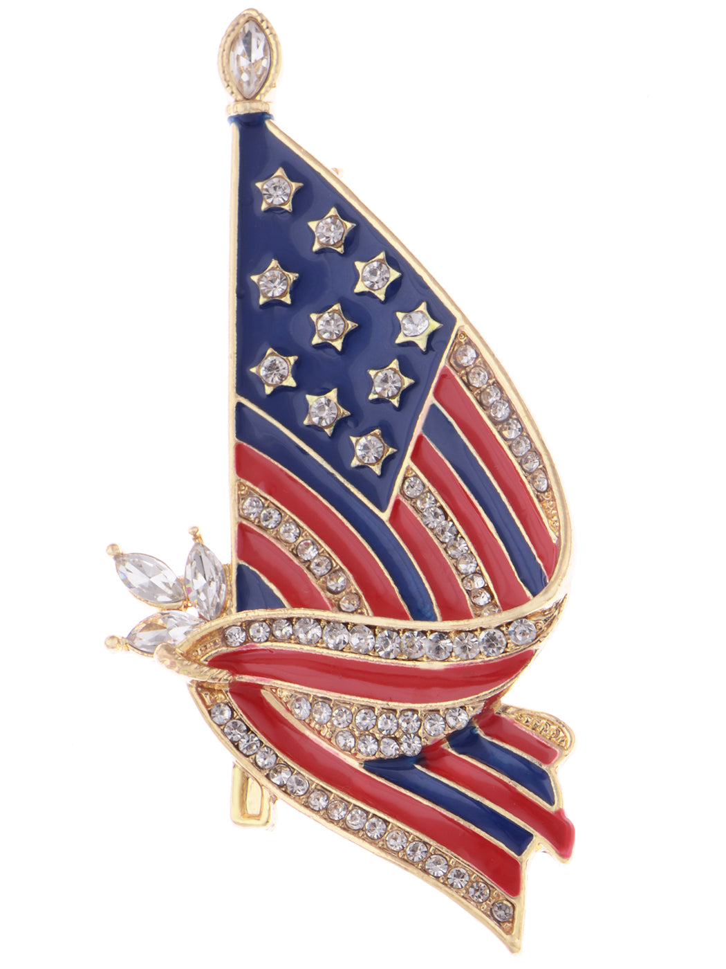 4th Of July American USA Flag Pin Brooch