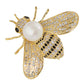 Aqua Light Blue Queen Bee Pin Brooch Insect Bug