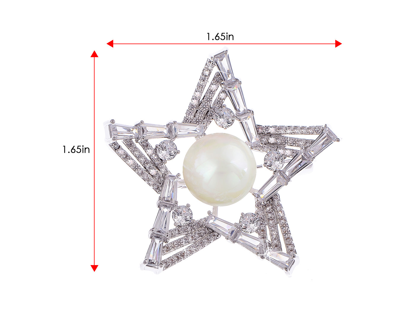 Colored Twinkle Bling Star Brooch Pin