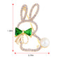 Colored Cutout Bunny Rabbit Brooch Pin