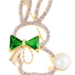 Colored Cutout Bunny Rabbit Brooch Pin