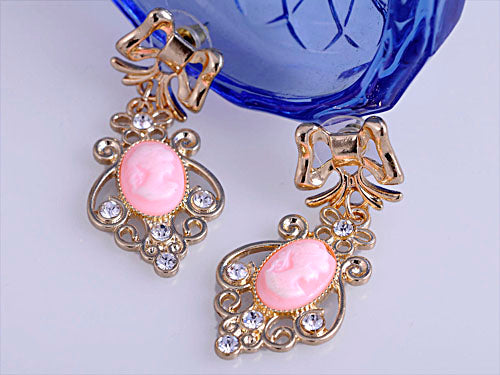 Antique Pink Bow Detail Earring