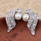 Beautiful Winter Swan Pearl Earrings