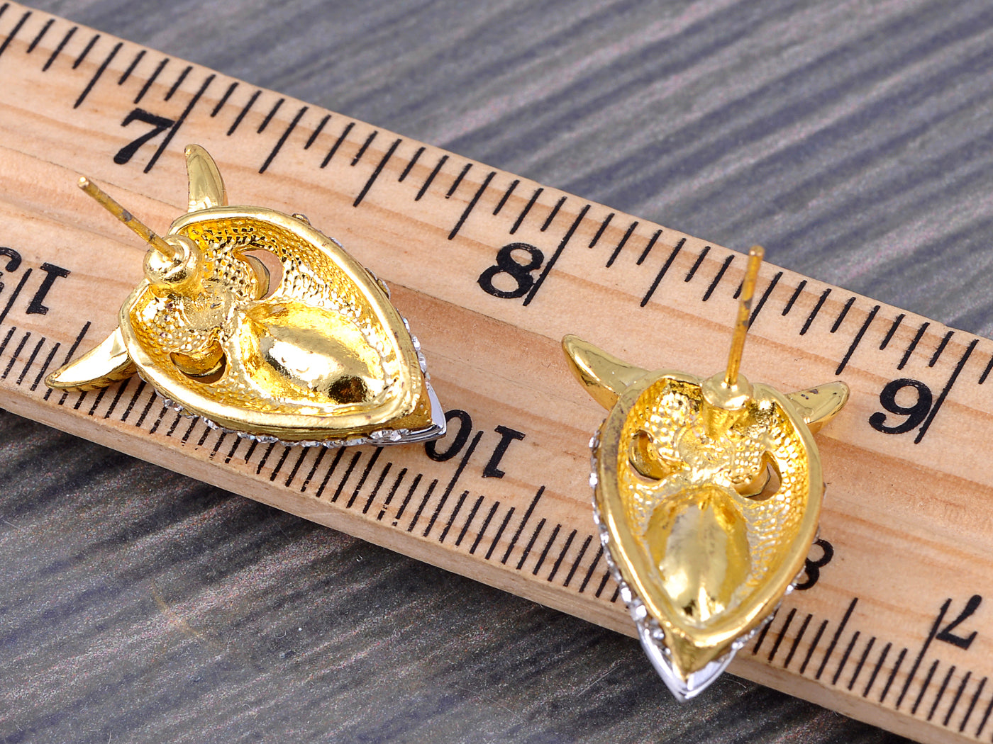 Emerald Eye Marquis Body Owl Bird Stud Earrings