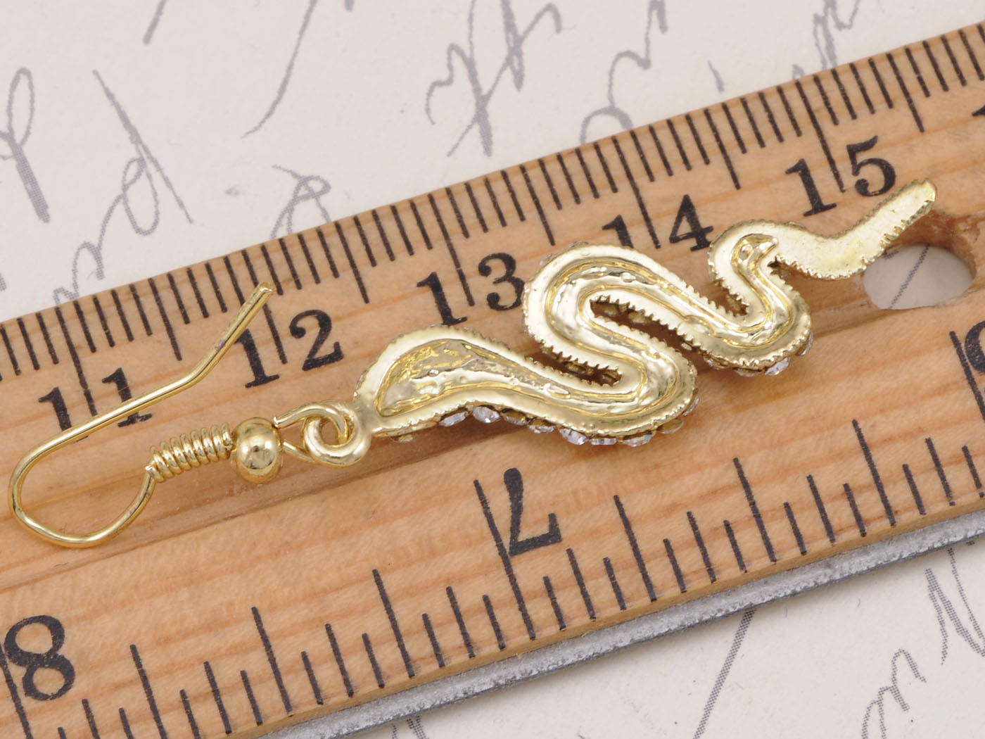 Beautiful Stunning Snake Dangle Fishhook Earrings
