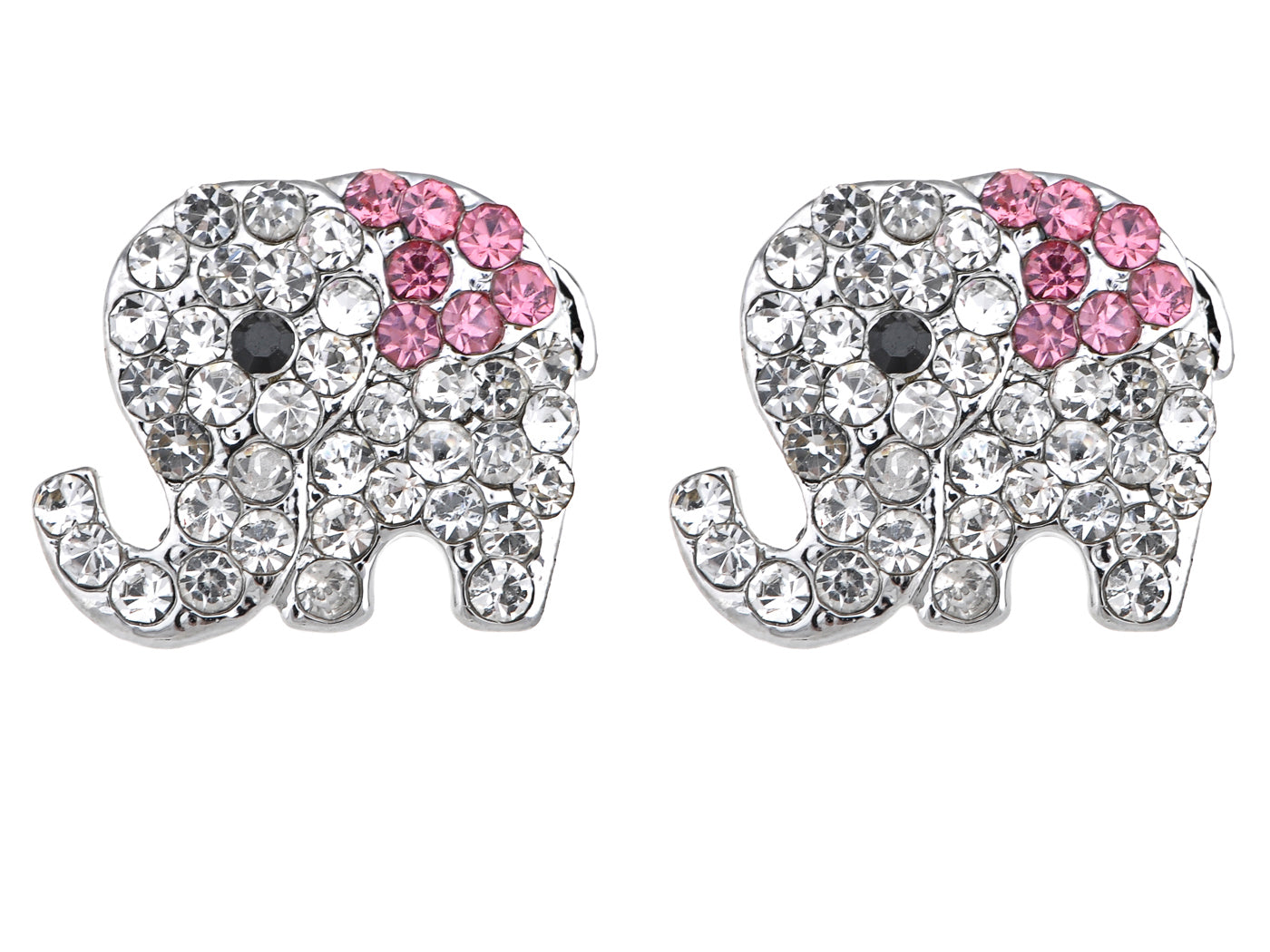 Colored Elephant Stud Earrings