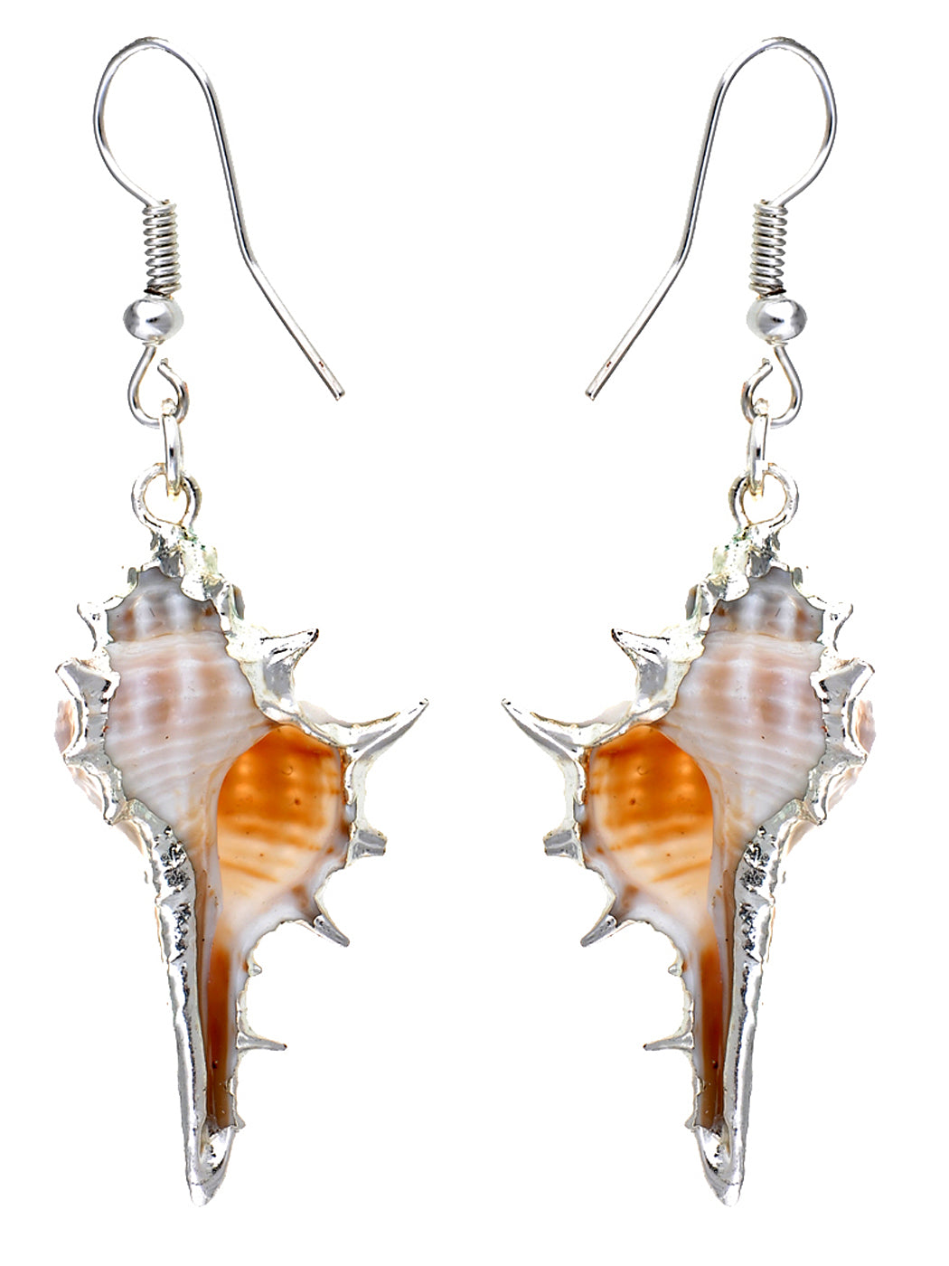 Multicolor Accent Ocean Seashell Couch Mermaid Sea Witch Drop Dangle Earrings