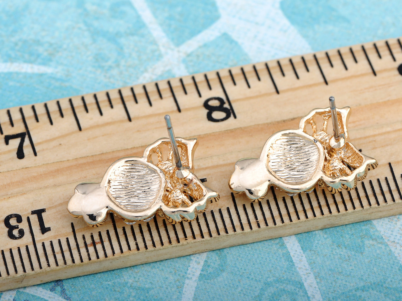 Petite Enamel Painted Owl Button Earrings