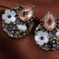 Antique Cluster Of Baubles Flower Design Earrings