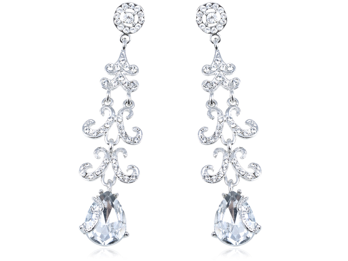 Elements Bridal Collection Trendy Chandelier Statement Drop Earrings