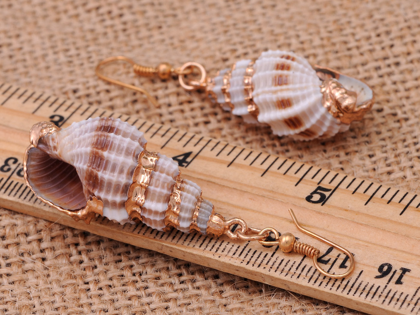 Multicolor Accent Ocean Seashell Couch Mermaid Sea Witch Drop Dangle Earrings