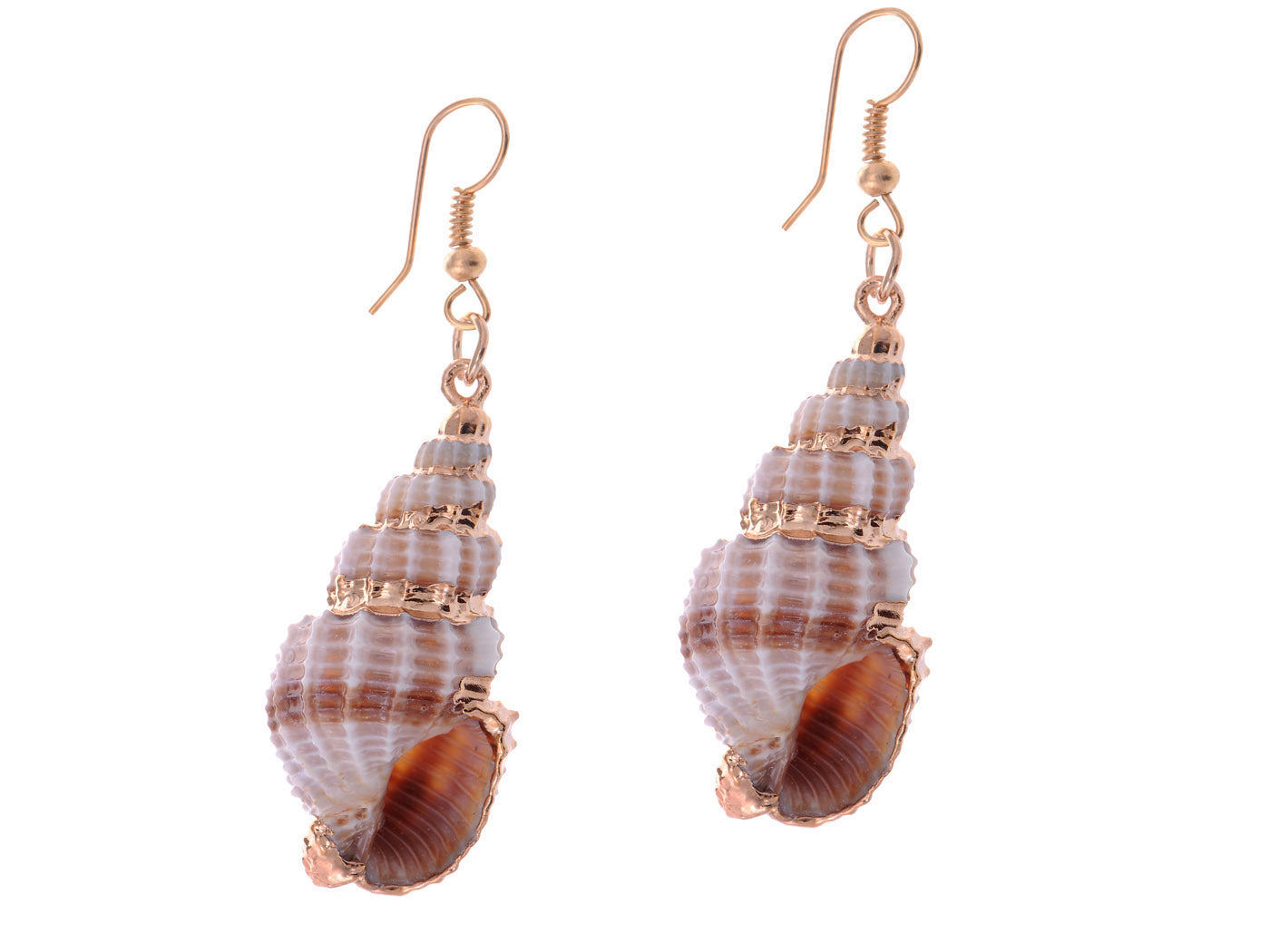 Multicolor Accent Ocean Seashell Couch Mermaid Sea Witch Drop Dangle Earrings