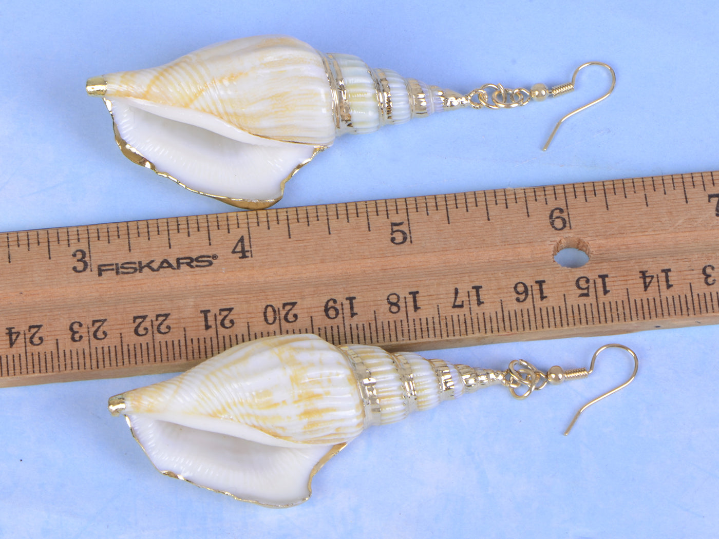 Multicolor Accent Ocean Seashell Couch Mermaid Sea Witch Drop Dangle Earrings