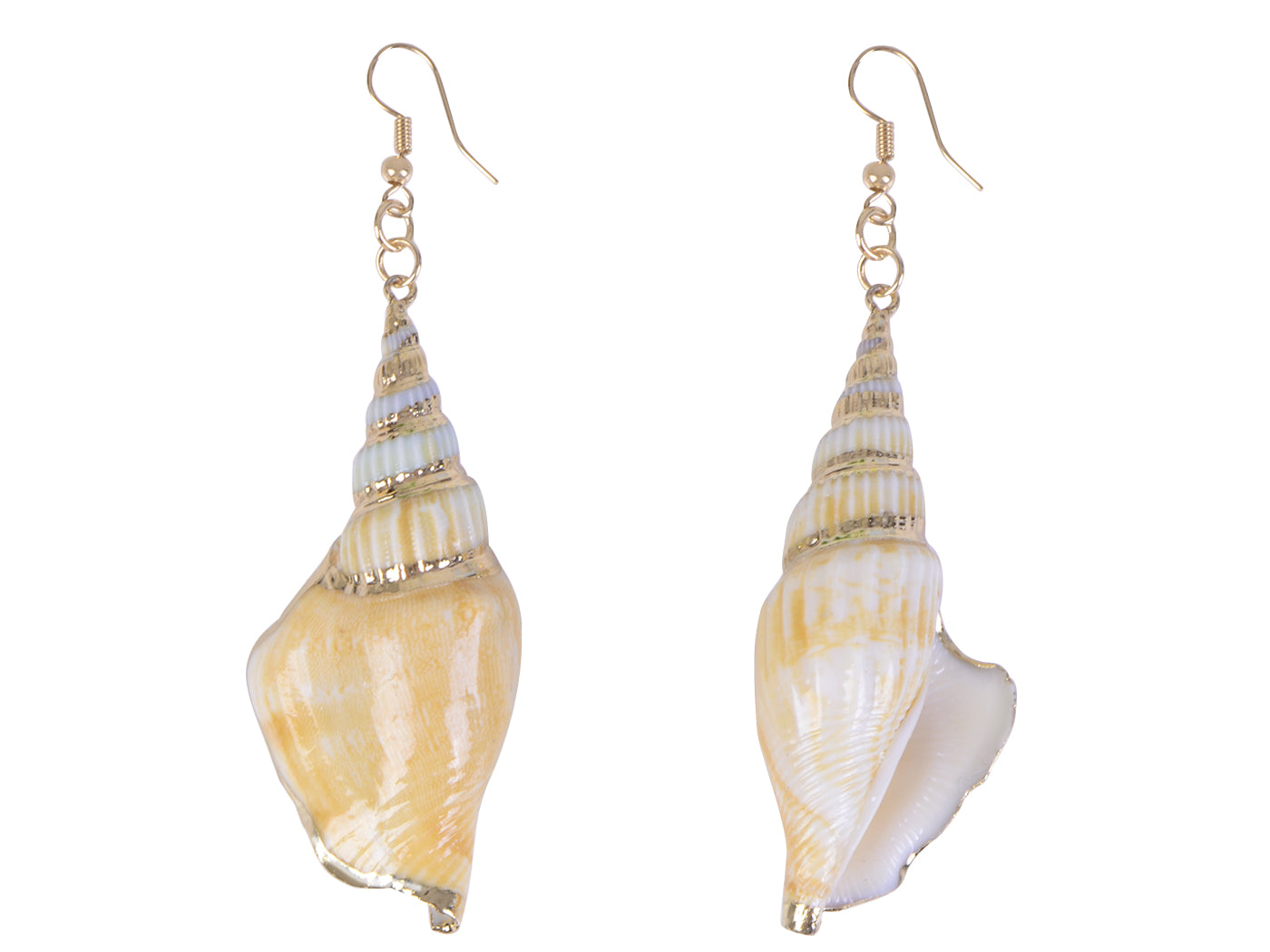 Multicolor Accent Ocean Seashell Couch Mermaid Sea Witch Drop Dangle Earrings