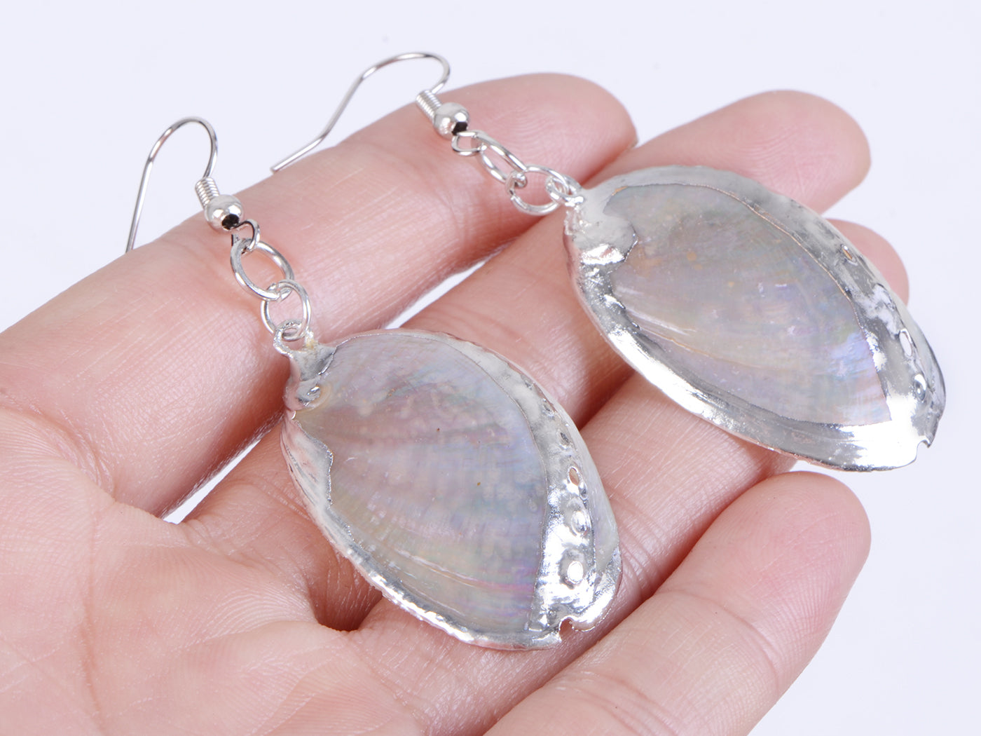 Multicolor Accent Ocean Seashell Couch Mermaid Sea Witch Drop Dangle Earrings