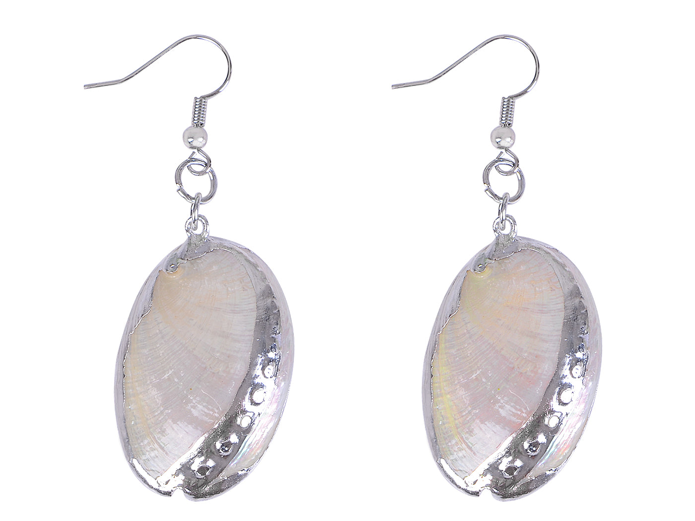 Multicolor Accent Ocean Seashell Couch Mermaid Sea Witch Drop Dangle Earrings