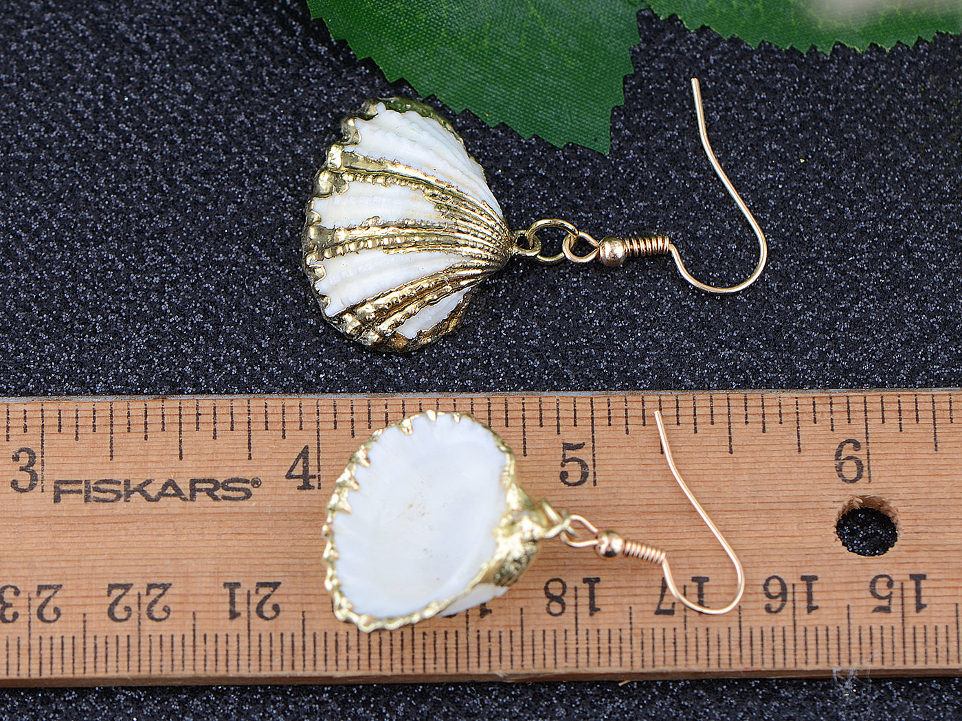Seashell Half Shells Ocean Inspo Design Drop Earrings