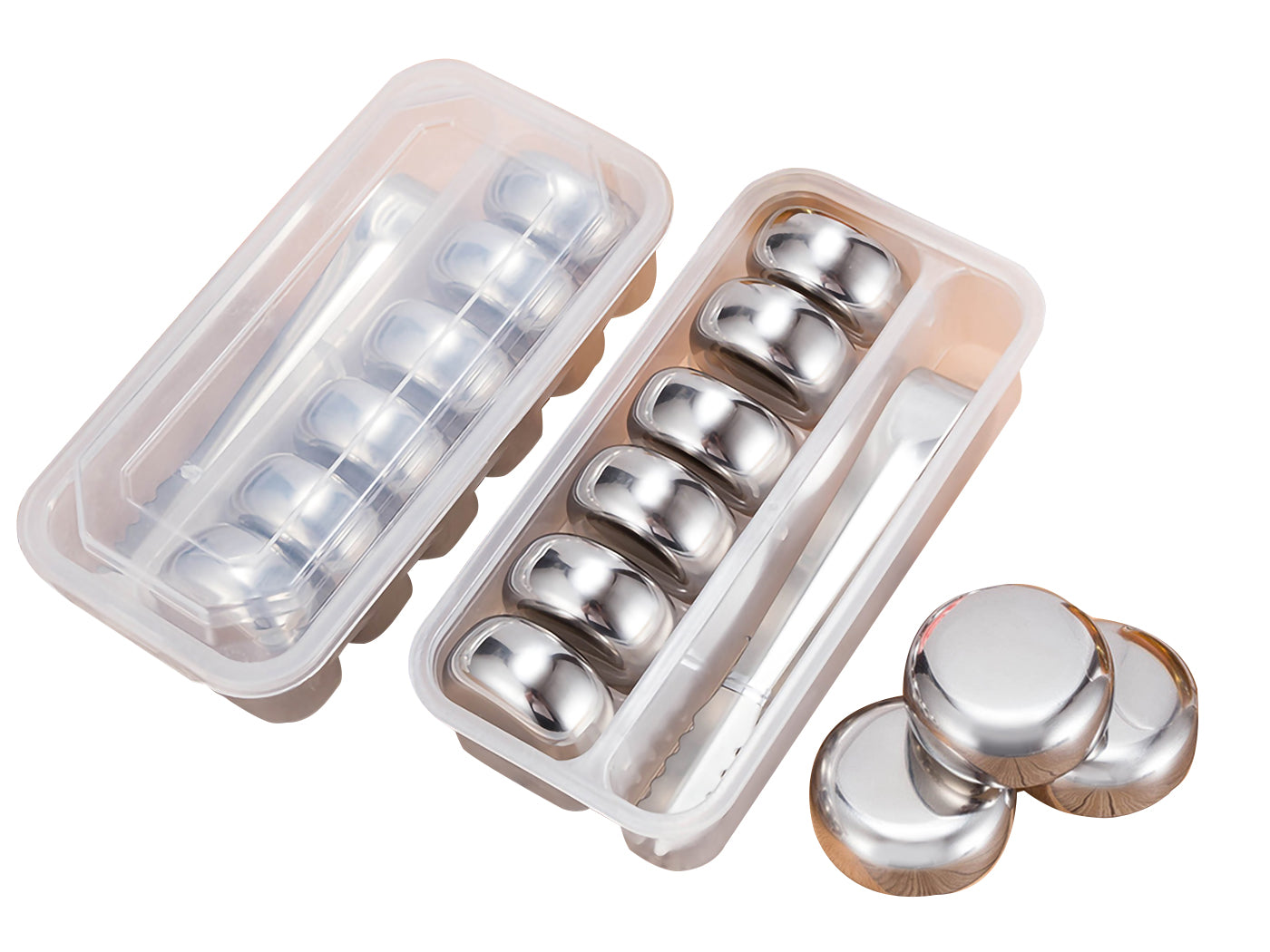 Stainless Steel Reusable Ice Cubes | 4 Packing Options