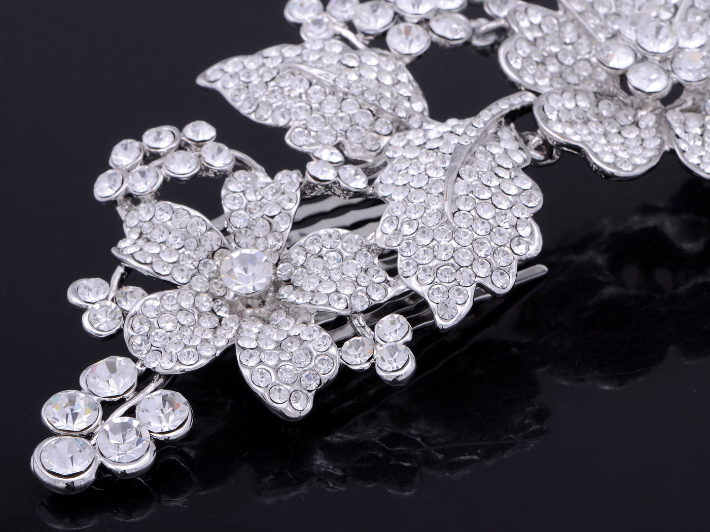 Flower Leaf Bridal Long Hair Comb