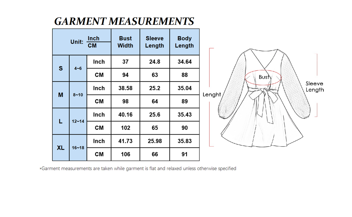 Anna-Kaci Women Chiffon A-Line Wrap Dress Long Sleeve V Neck Elastic Waist Pom Pom Swiss Dot Dresses