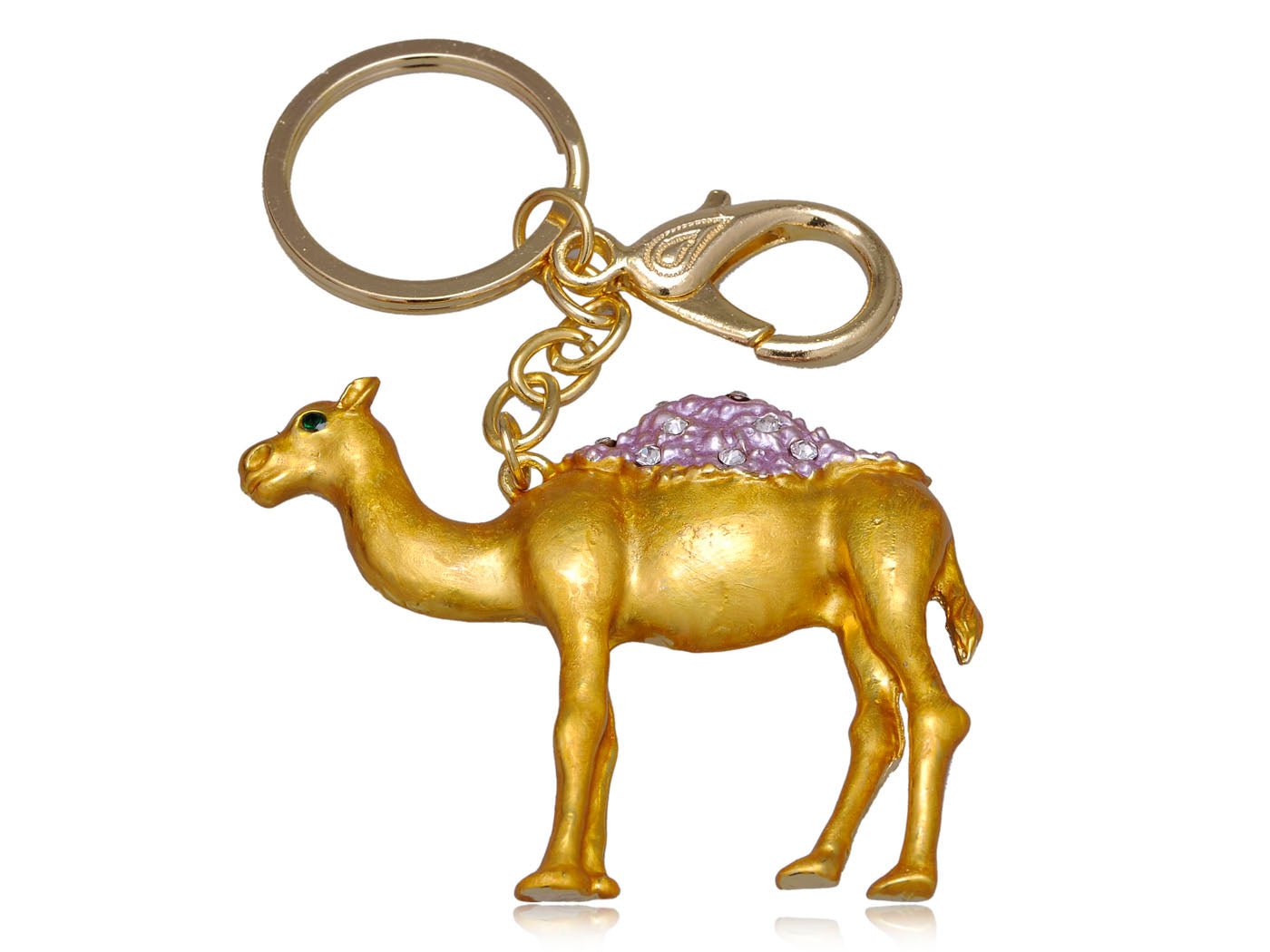 Yellow Light Purple Textured Hump Desert Camel Key Chain