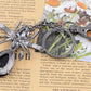 Dark Gun Black Grey Body Halloween Tarantula Spider Keychain