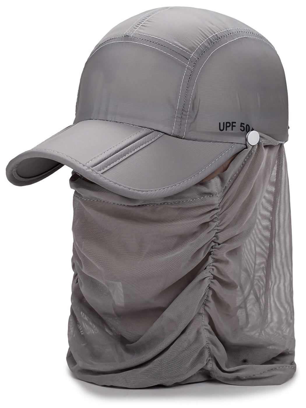 Unisex Baseball Cap With A Fold-able Removable Neck and Face Cover