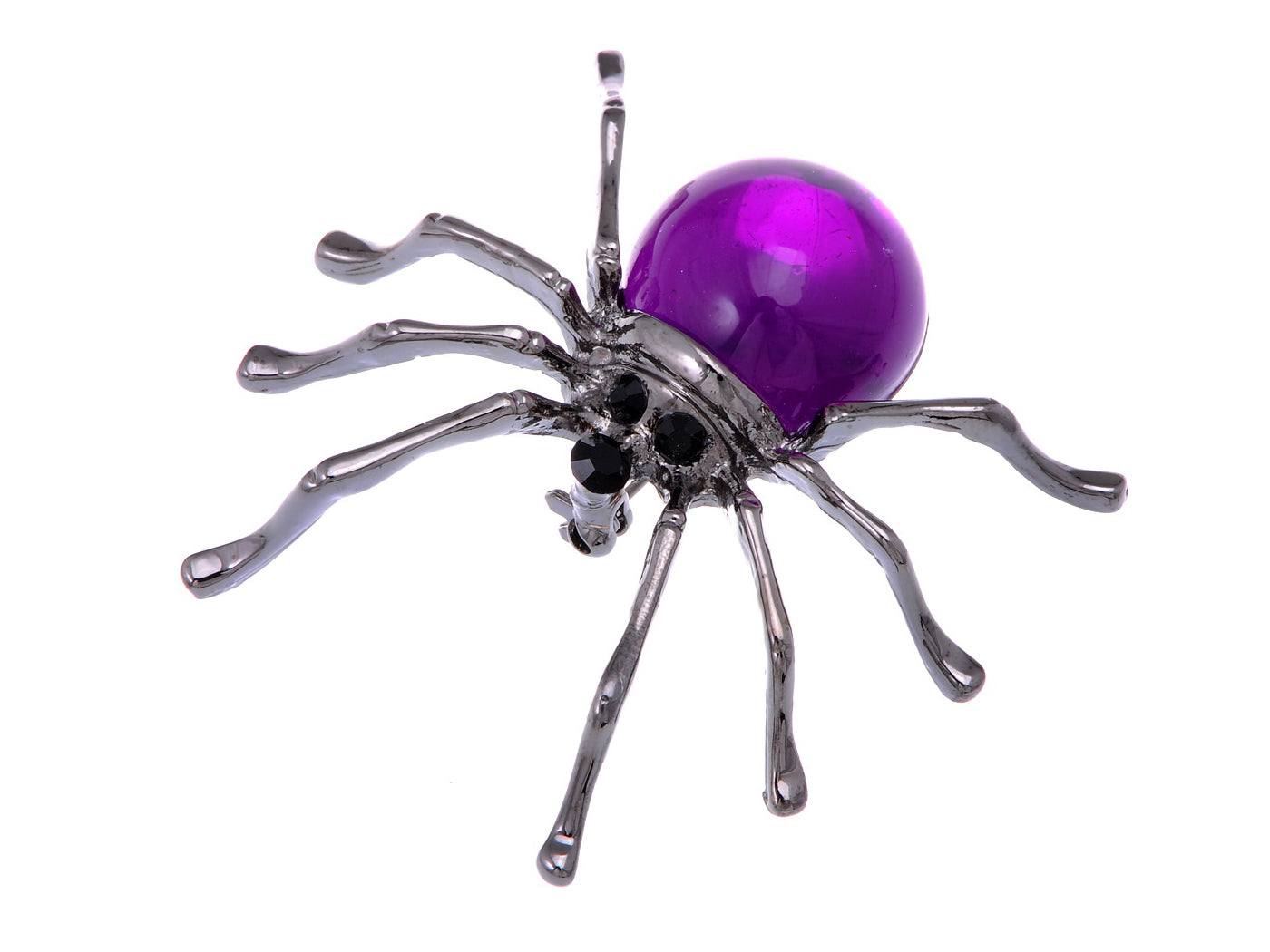 Gun Fat Beaded Body Tarantula Spider Pin Brooch