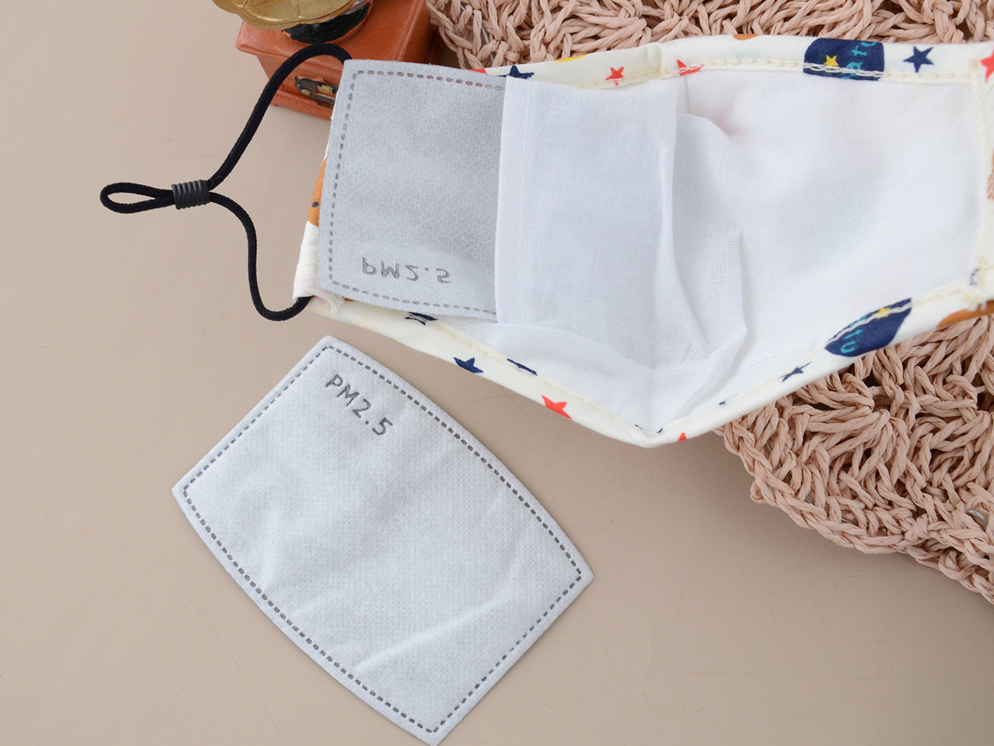 Children's Printed Face Cover with Breathing Valve - 3Pack