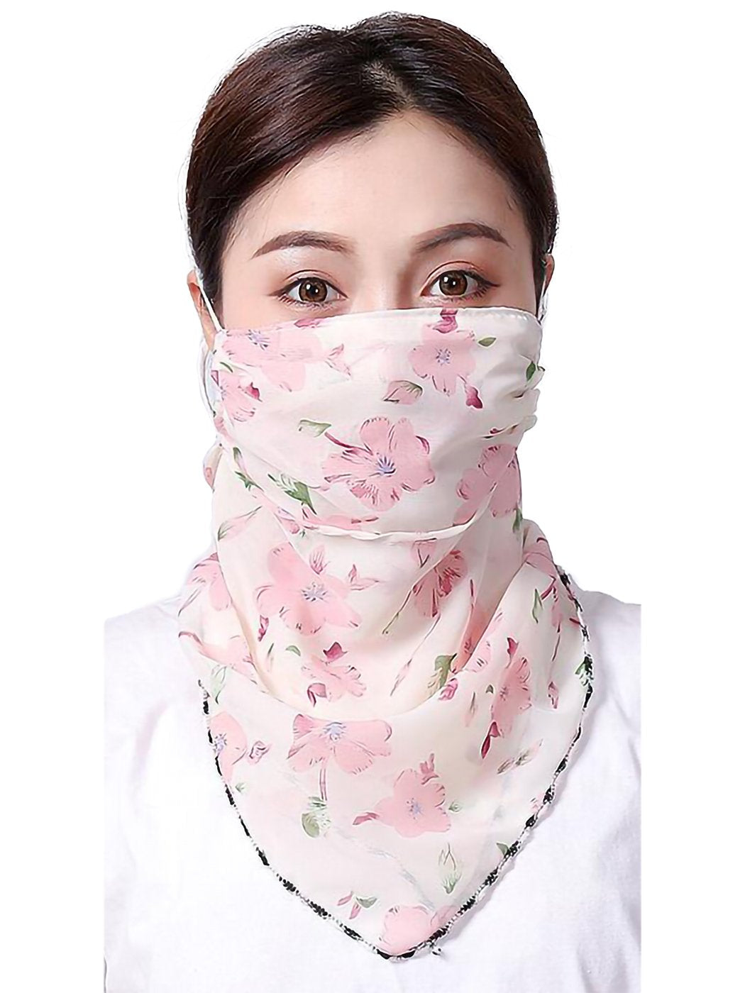 Chiffon Printed Scarf Facial Cover - 6Pack