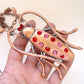Ruby Beetle Bug Necklace Pendant