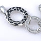 Silver Spotted Cheetah Head Face Ring Pendant Necklace