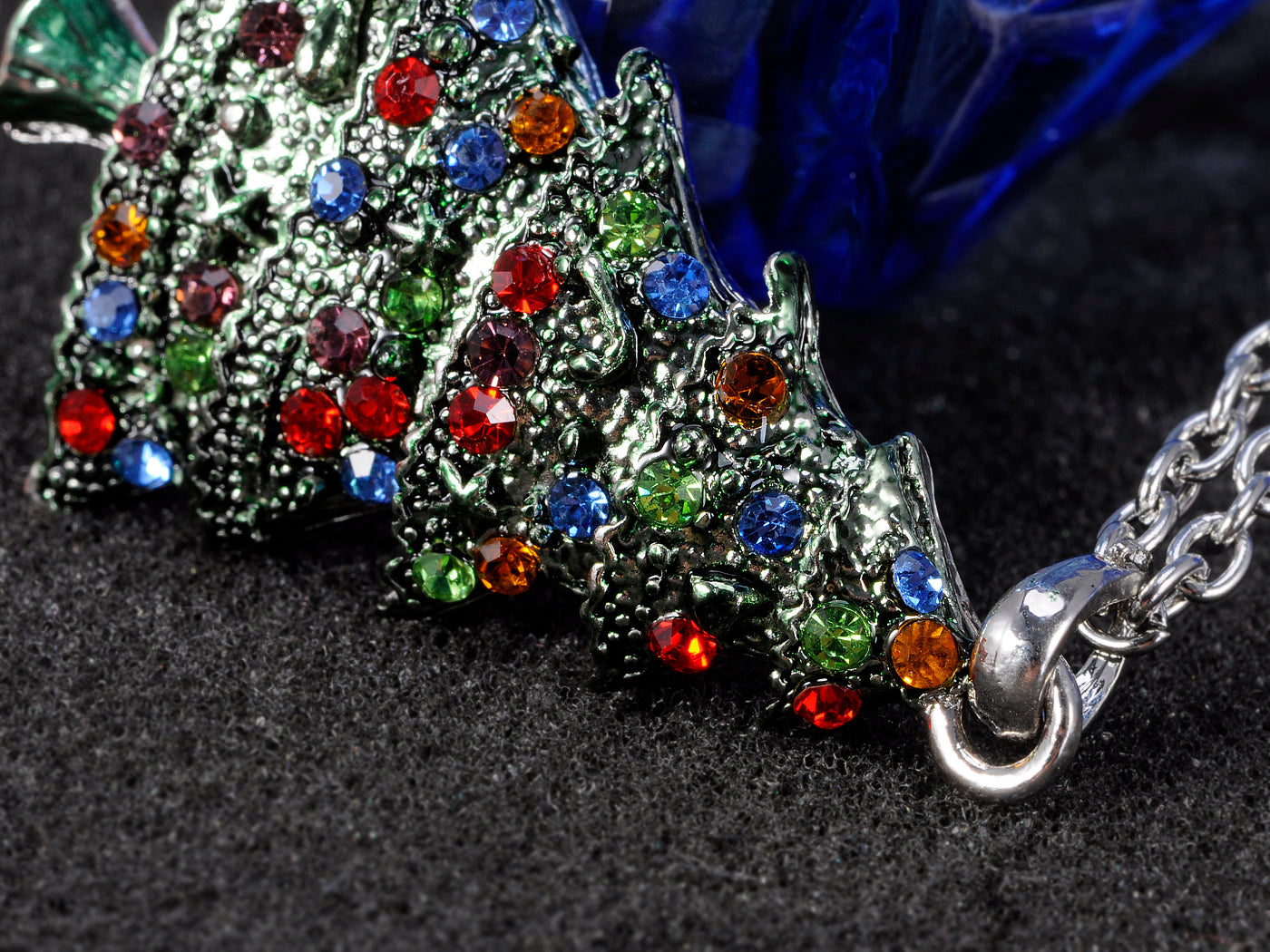 Ornament Light Merry Christmas Ice Pine Tree Pendant Necklace