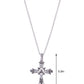 Gothic Black Inspirational Holy Cross Love God Heart Pendant Necklace